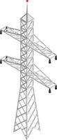 Isometric High-Voltage Power Tower vector