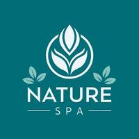 Logo Nature Spa, Ballet, Relax, Yoga with leaf and water for your community vector