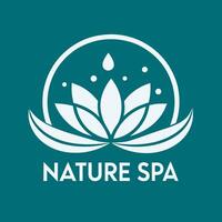 logo naturaleza spa, ballet, relajarse, yoga con hoja y agua para tu comunidad vector