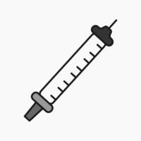 an injection needle icon on a white background vector