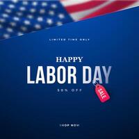 Happy Labor Day Sale banner. vector