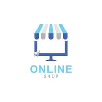 icono de logotipo de tienda online vector