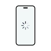 Loading on smartphone screen icon. Buffering on mobile phone display concept vector