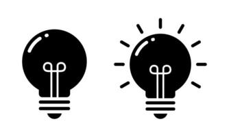 Light bulb, lamp icon in generic style. Lightbulb, idea, creativity concept vector