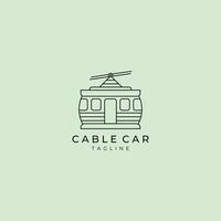 Cable car outline icon. linear style sign for mobile concept and web design. Funicular simple line icon. Gondola symbol, logo illustration. Pixel perfect graphics vector