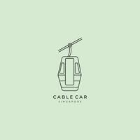 cable car logo cartoon icon design template black modern illustration vector