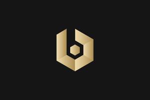 B Letter Gold Trademark Brand Logo vector