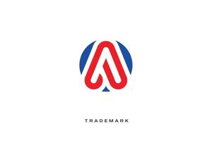 A Letter trademark brand logo vector