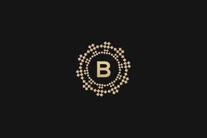 B Letter Gold Trademark Brand Logo vector