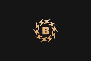 B Letter Gold Trademark Brand Logo vector