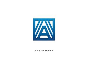 A Letter trademark brand logo vector