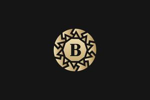 B Letter Gold Trademark Brand Logo vector