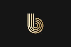 B Letter Gold Trademark Brand Logo vector