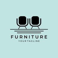 furniture sofa logo designs. Luxury universal interior design logotype symbol. vector