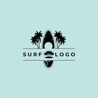 surf logo y emblemas para navegar club o tienda logo diseño inspiración vector