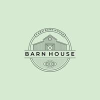 logo design for barn wood minimalist vector