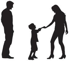 silhouette of family collection vector