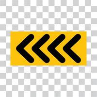 black color arrow and yellow background arrow left arrow vector