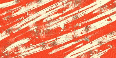 Abstract Grunge Background with Beige and Orange Brush Texture. Creative Design for Sports Background with Halftone Effect vector