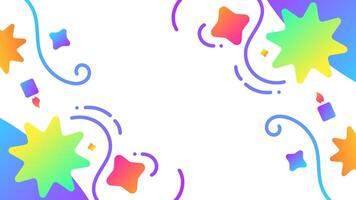 Fun Colorful and Creative Background with Candles and Simple Shapes. Abstract Background for Children or Party Celebration vector