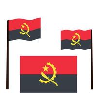 Angola flag simple illustration for independence day or election vector