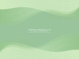 Soft green modern wave style design background vector