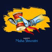 Happy Maha Shivratri Indian religious hindu festival background design vector