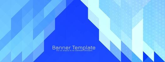 Abstract triangular pattern mosaic design blue color banner vector