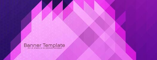 Abstract decorative triangular pattern mosaic design purple banner vector