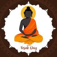 Happy Vesak day or buddha purnima hindu festival celebration background vector