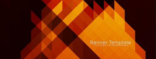 Decorative brown color triangular pattern mosaic design banner vector