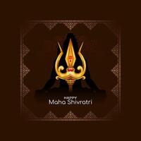 Happy Maha Shivratri Hindu Indian cultural festival background vector