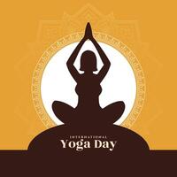 International Yoga day 21 june celebration elegant background vector