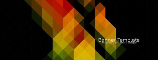 Abstract triangular pattern mosaic design colorful banner vector