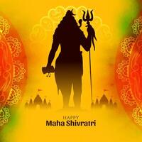 Happy Maha Shivratri cultural Indian festival greeting card vector