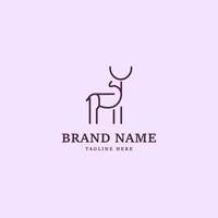 Dear logo for a luxury brand. logo template vector