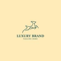 Dear logo for a luxury brand. logo template vector