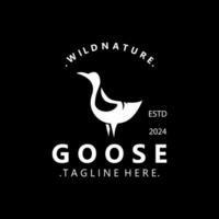 Animal Goose bird logo with modern style inspiration. premium design vector