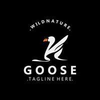 Animal Goose bird logo with modern style inspiration. premium design vector