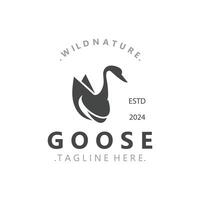 Animal Goose bird logo with modern style inspiration. premium design vector