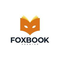 FOX BOOK WILDLIFE LOGO ICON ILLUSTRATION vector