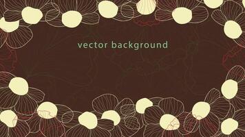 floral frame background vector