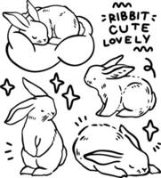 cute rabbit design for templates. vector