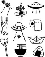 cute doodles design for templates. vector