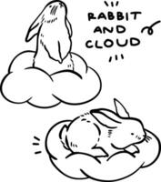 cute rabbit design for templates. vector