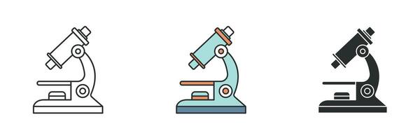 Microscope Icon. Medical or Healthcare theme symbol illustration isolated on white background vector