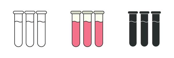 Test Tubes Icon. Medical or Healthcare theme symbol illustration isolated on white background vector