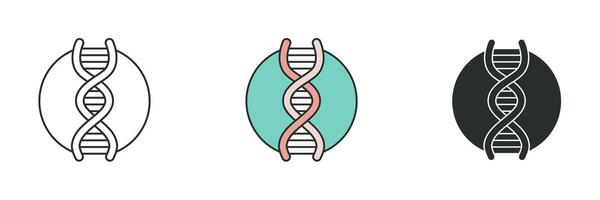 DNA Helix Icon. Medical or Healthcare theme symbol illustration isolated on white background vector