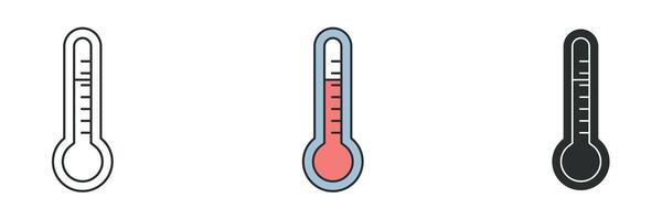 Thermometer Icon. Medical or Healthcare theme symbol illustration isolated on white background vector