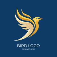 un moderno pájaro logo vector